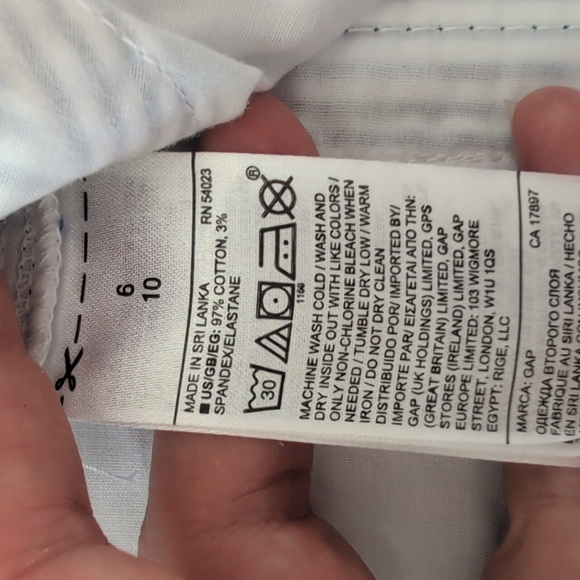 NWT GAP Blue And White Striped Women's Bermuda Shorts Size 6 - Picture 6 of 9